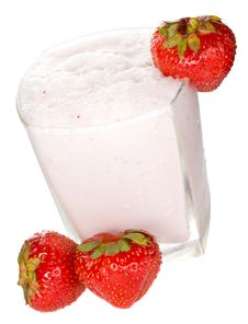 Fresh Strawberry Milkshake Royalty Free Stock Photography