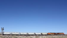 Freight Train In The C Ountryside Stock Image