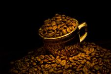 Gold Cup Of Coffee Stock Photography Gold Cup Of Coffee Stock Photography