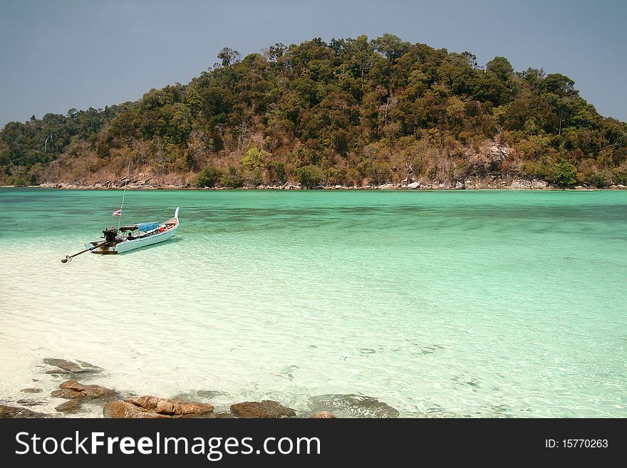 Longtail boat in Island , group of Tarutao Island , Southern of Thailand. Longtail boat in Island , group of Tarutao Island , Southern of Thailand