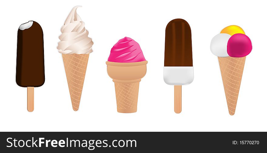 Ice cream illustration available in  format