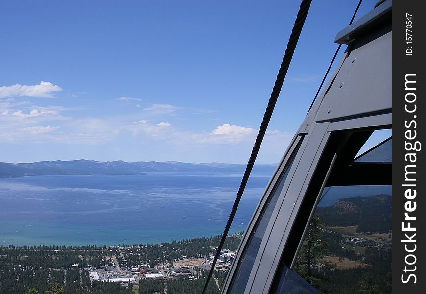 A view from up high in Lake Tahoe
