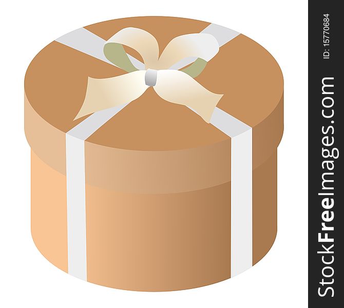 Colored vector illustration of gift box