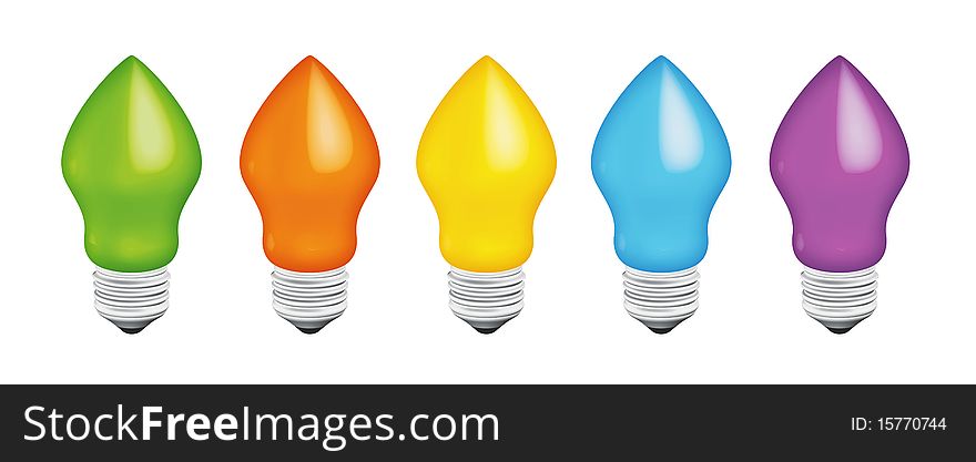 This colorful bulb made in computer software. This colorful bulb made in computer software