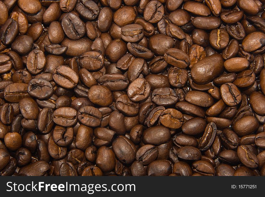 Raw coffee beans filled all frame of photo. Raw coffee beans filled all frame of photo