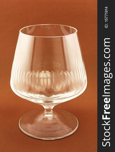 Large goblet on the brown background