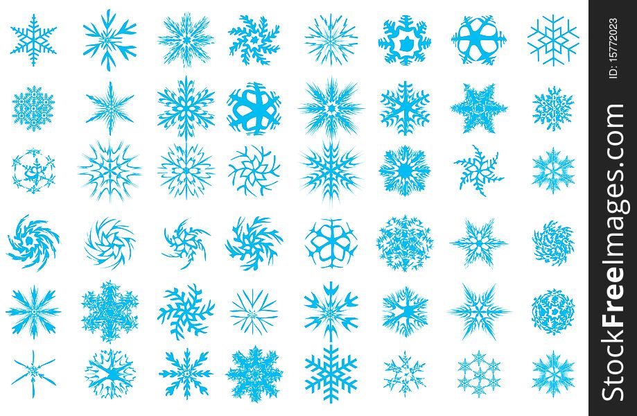 48 different beauty snowflakes.