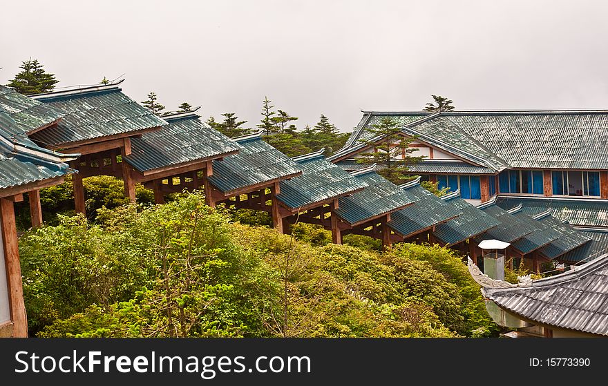 Chinese-style building at the Peak. Chinese-style building at the Peak