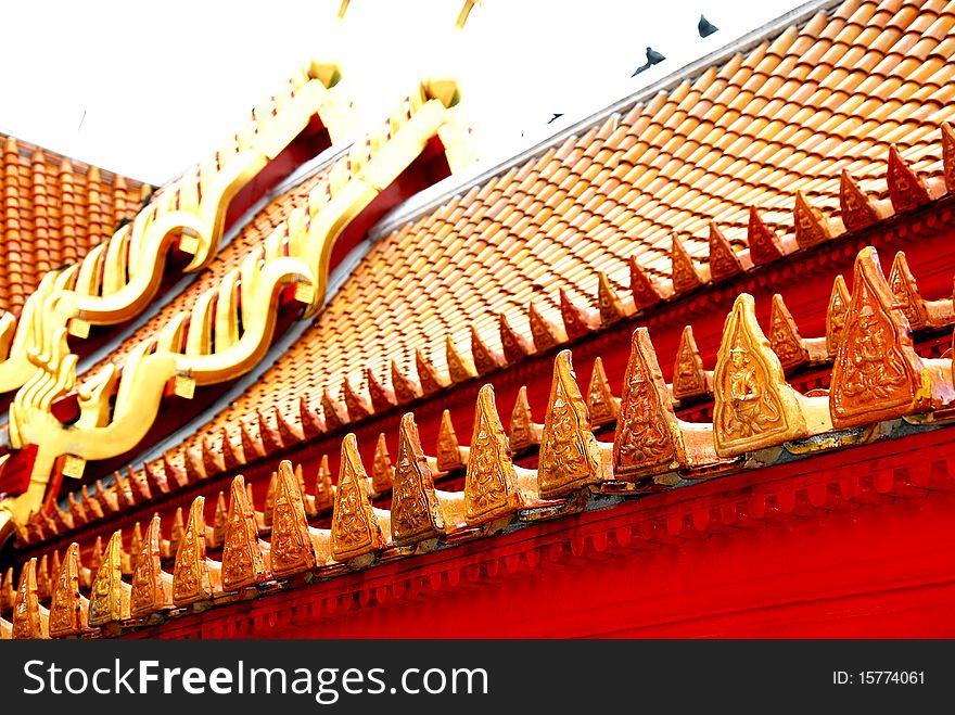 Roof of marble temple