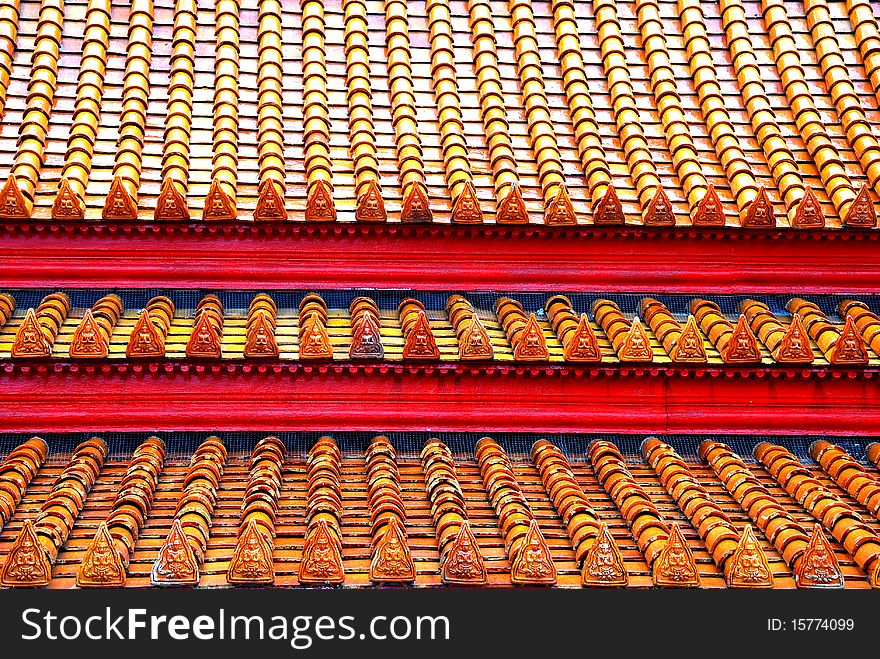 Roof of marble temple