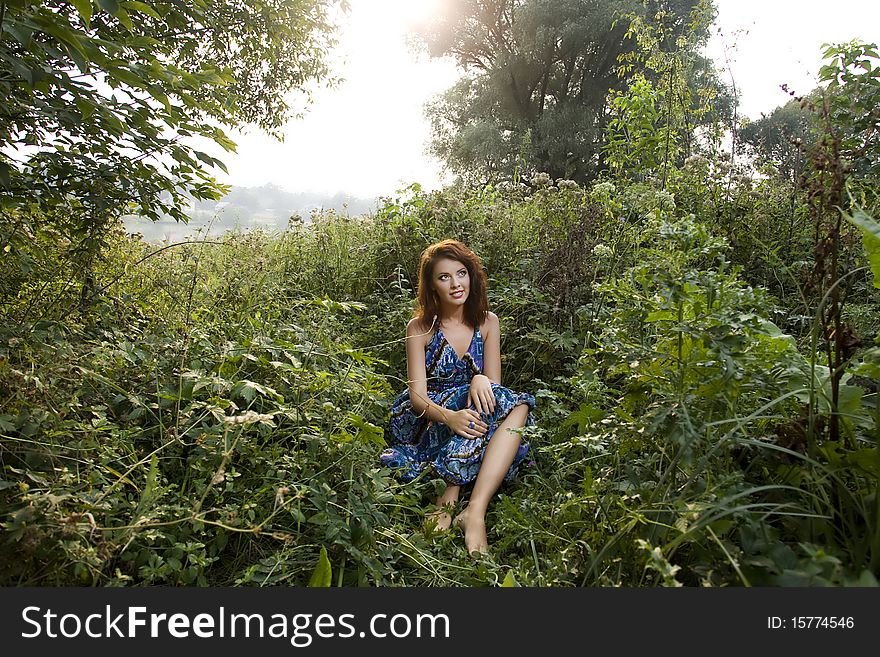 Outdoor portrait of beautiful girl