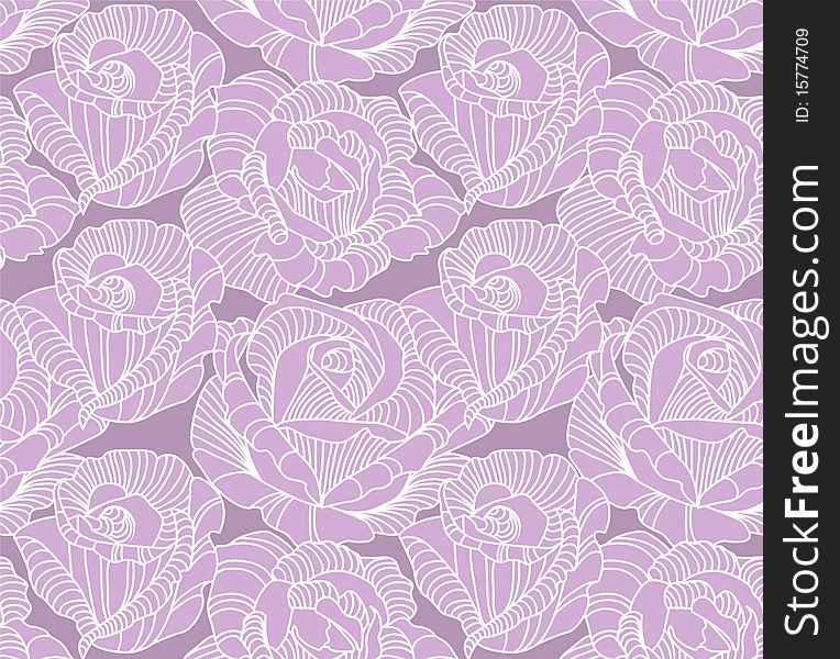 Floral pattern pink, illustration