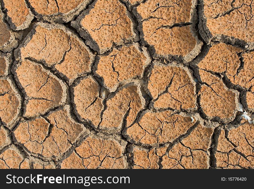 Global warming concept of cracked ground. Global warming concept of cracked ground
