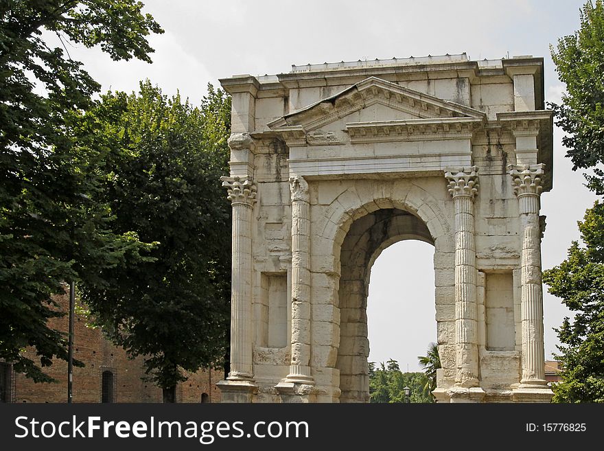 Verona, Arco dei Gavi, Roman building from the 1st century, Veneto, Italy, Europe