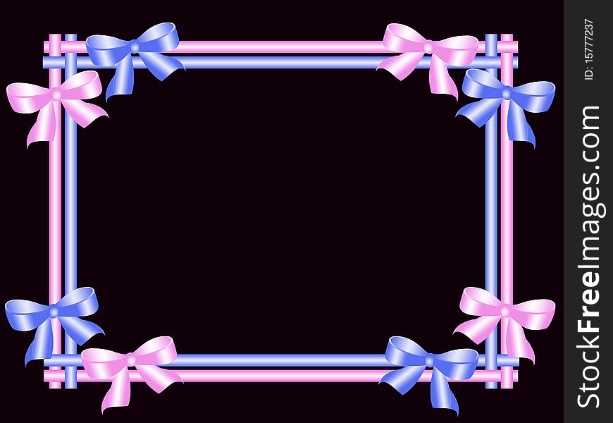 Frame With Abstract Butterflies