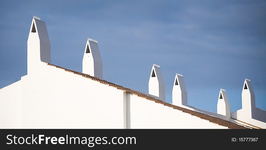 Side view of spanish roof