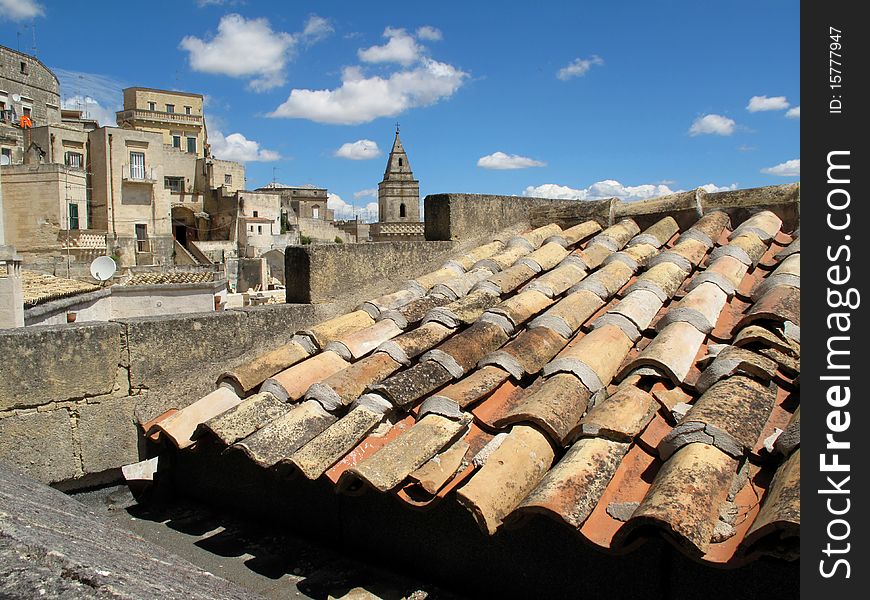 Matera roof and old builgings