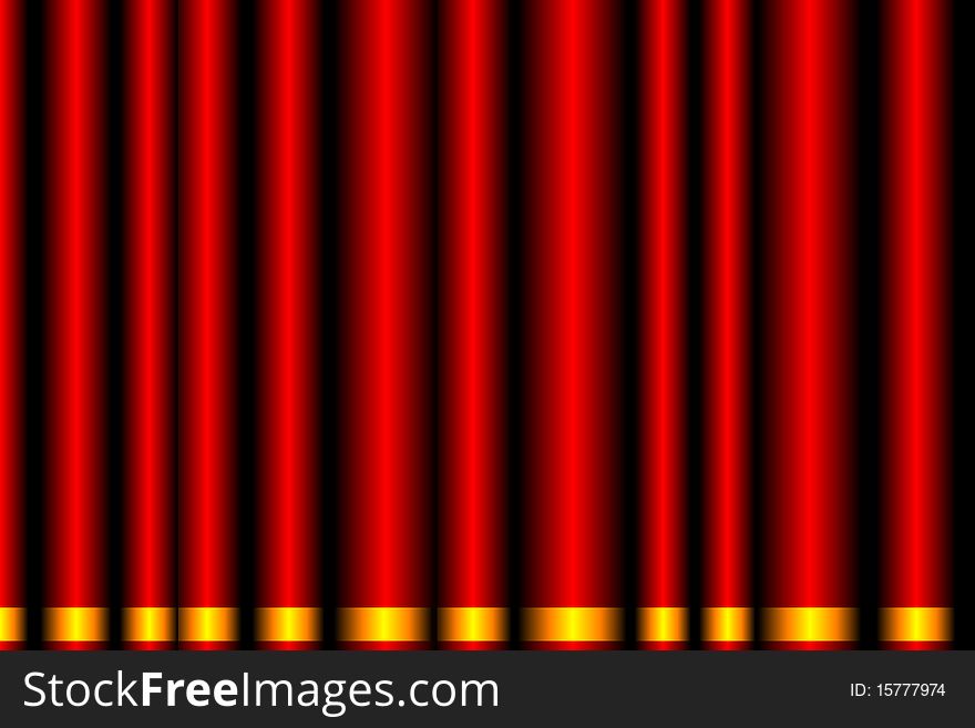 Red curtain background for your design