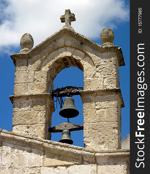 Matera architecture of the bell tower. Matera architecture of the bell tower