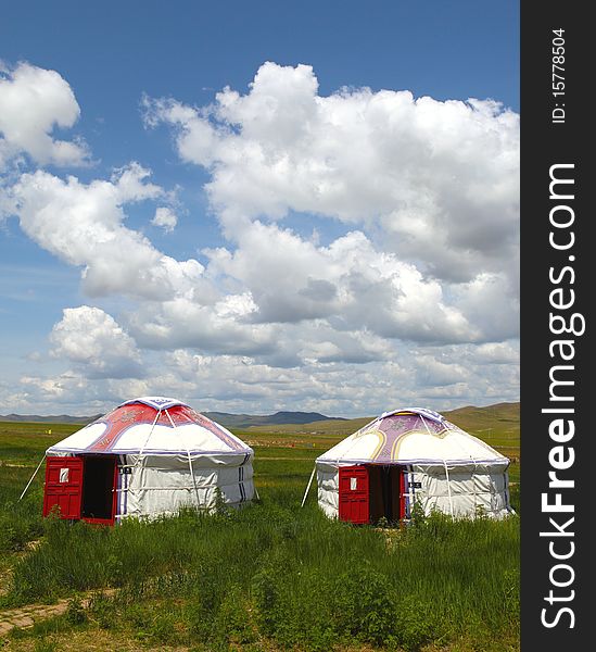 Gerr (yurt) - traditional home in Mongolia. Gerr (yurt) - traditional home in Mongolia.
