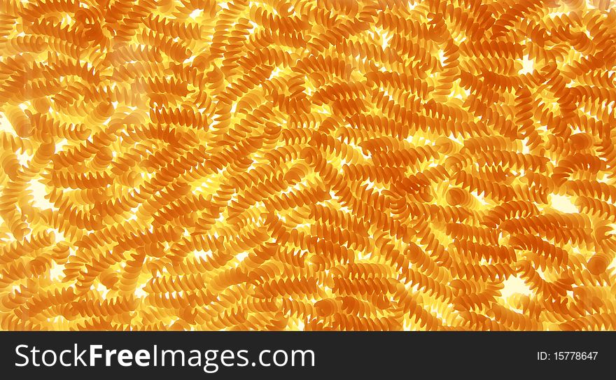 Pasta spaghetti on a highlighted white background
