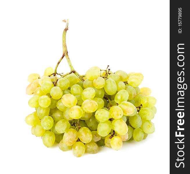 White grapes on a white background. White grapes on a white background