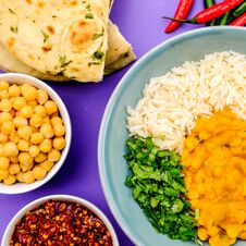 Indian Style Vegetarian Lentil Curry With Rice Stock Images Indian Style Vegetarian Lentil Curry With Rice Stock Images