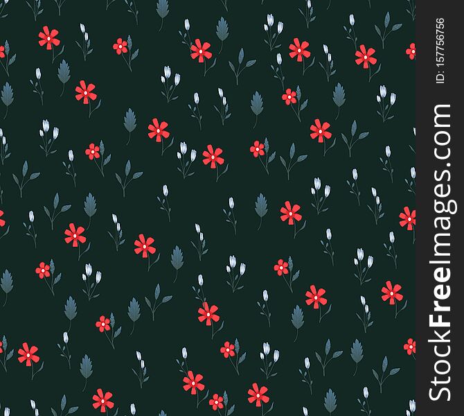 Seamless pattern Vector floral design . Romantic background print for fabrics and wallpapers. Seamless pattern Vector floral design . Romantic background print for fabrics and wallpapers.