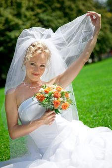 Bride With A Wedding Bouquet Stock Image Bride With A Wedding Bouquet Stock Image