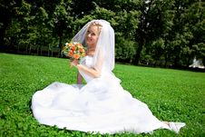 Bride With A Wedding Bouquet Stock Image Bride With A Wedding Bouquet Stock Image