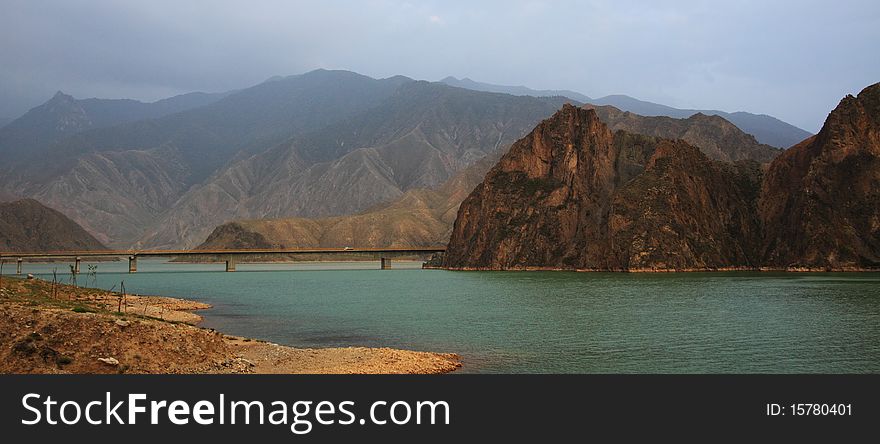 Yellow river in Qinghai province