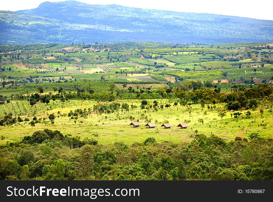 Mountain and valley in chaiyapoom, thailand.