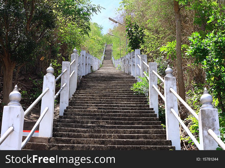 Khi new stairs and see view. Khi new stairs and see view.