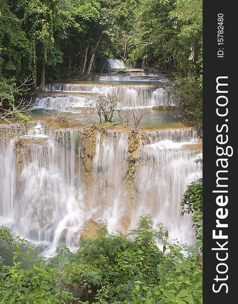 Huai Mae Kamin. One of the beautiful waterfall in Thailand