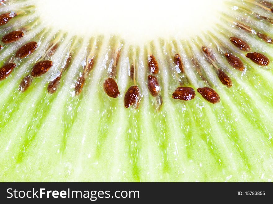 Close up of fresh kiwi fruit