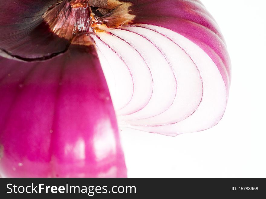 Red onion vegetable isolated