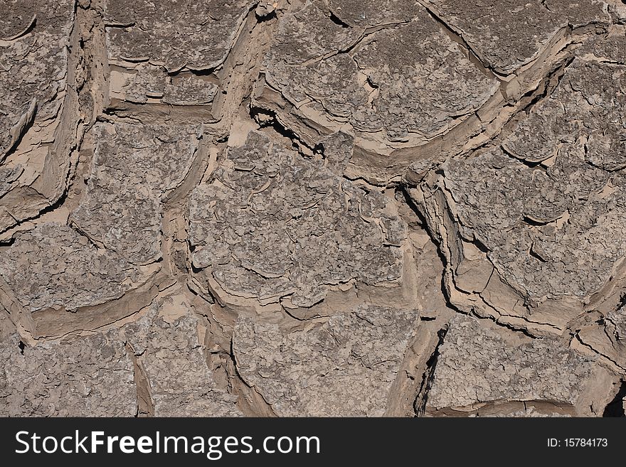 Dry dehydrated cracked earth close. Dry dehydrated cracked earth close