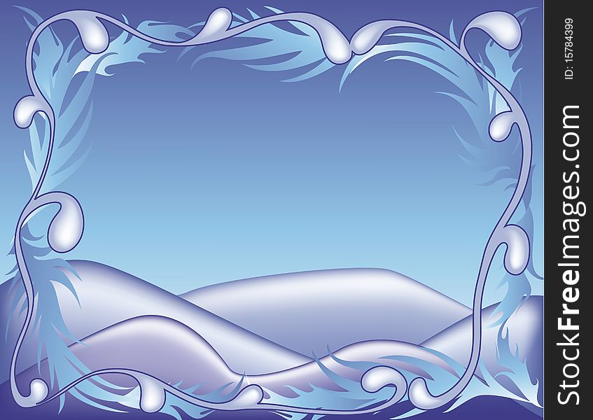 Blue christmas background,  illustration for  design.