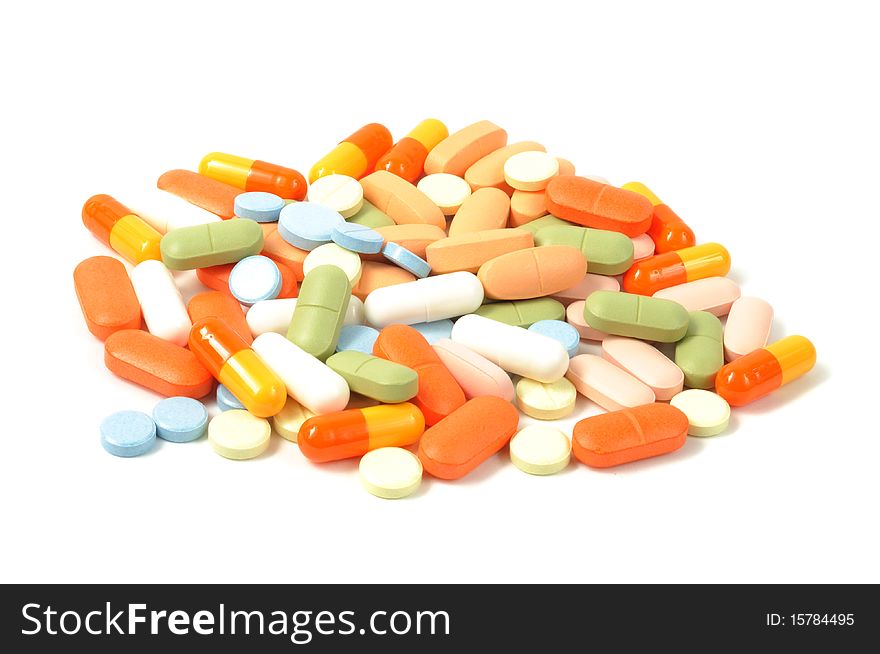 Packs of different pills - abstract medical background