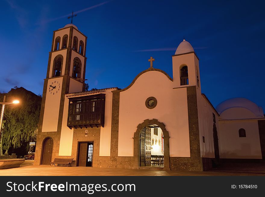 San Fernando Rey Church located at Santiago del Teide, Tenerife Island. San Fernando Rey Church located at Santiago del Teide, Tenerife Island