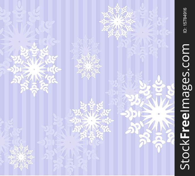 Seamless background with snowflakes on violet