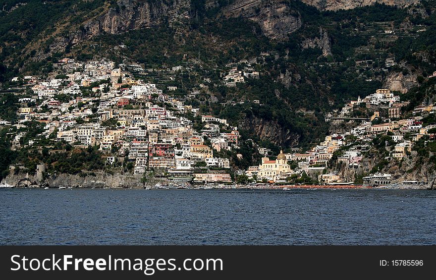 Positano town on the Amalfi coast,Campania,Italy