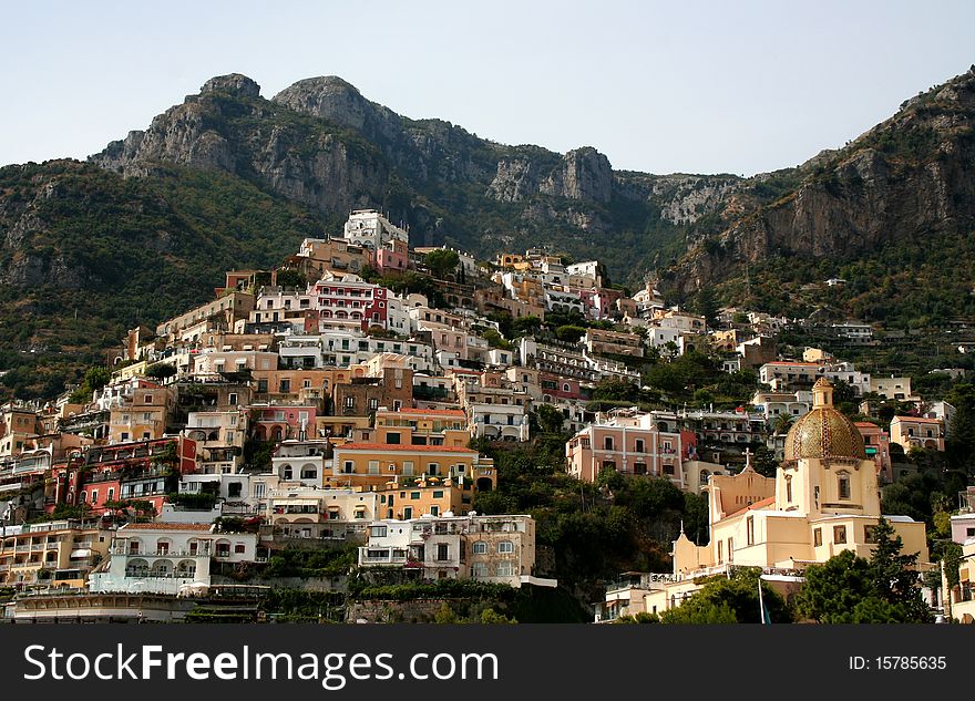 Positano town on the Amalfi coast,Campania,Italy