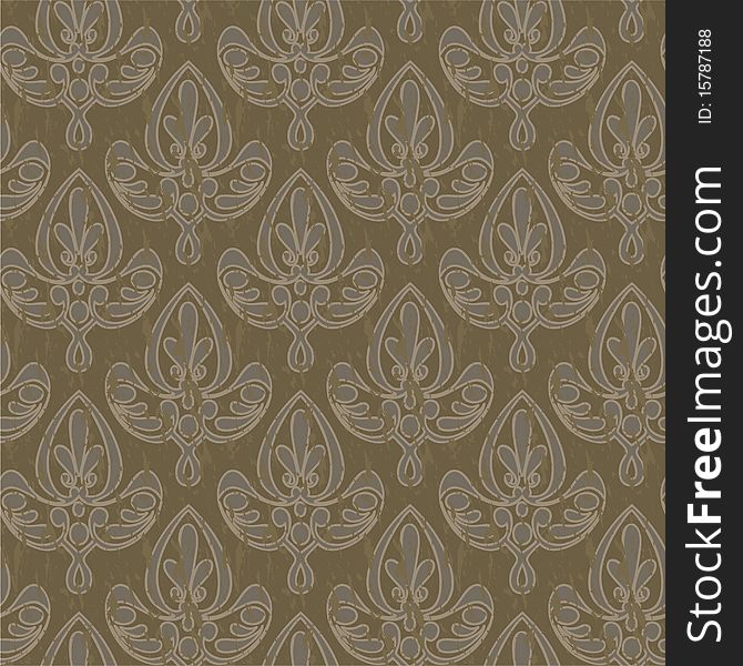 Old style wallpaper decoration seamless background. Old style wallpaper decoration seamless background