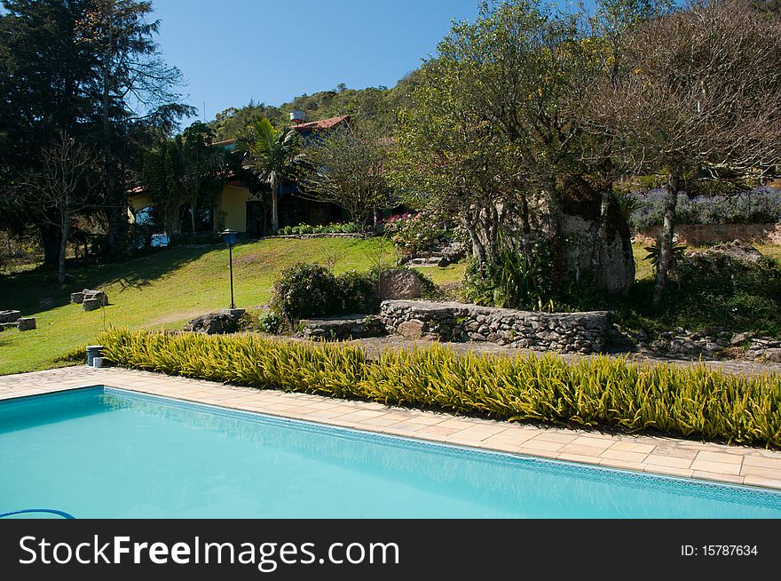 Resort on the mountain and outdoor pool