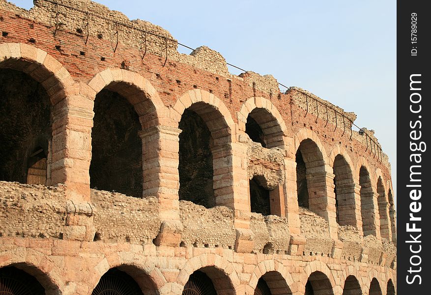 Roman amphitheater in Verona, Italy. Roman amphitheater in Verona, Italy.