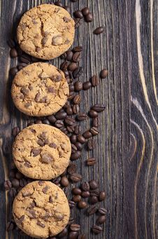 Chocolate Chip Cookies And Beans Royalty Free Stock Photo