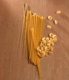 Pasta Raw Uncooked Stock Image
