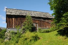 Farm Hut In Field Above Hardangerfjord, Norway Stock Photography Farm Hut In Field Above Hardangerfjord, Norway Stock Photography