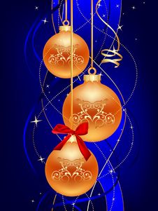 Blue Christmas Ball Royalty Free Stock Photos